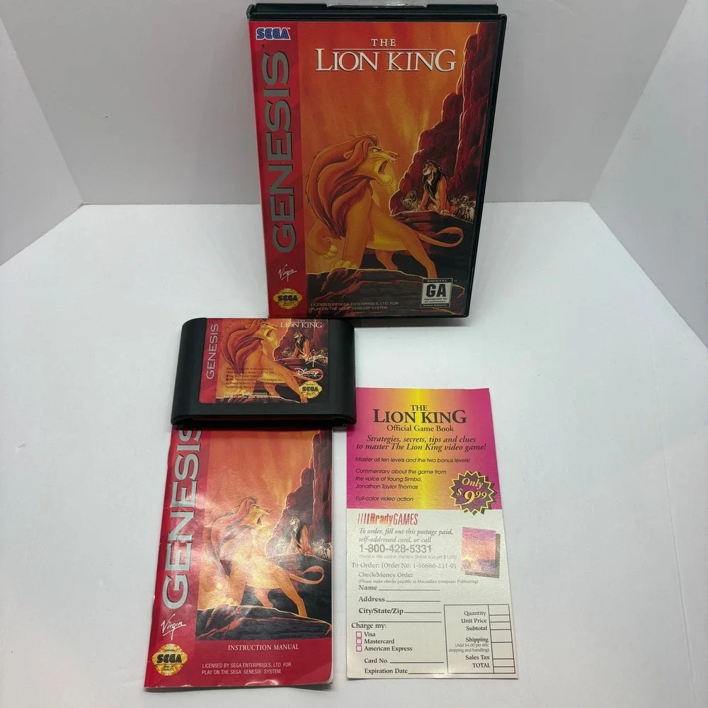 CIB Video Game Sega Genesis The Lion King Disney Virgin